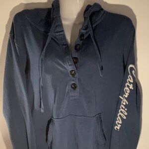 Caterpillar Blue Hoodie Sweatshirt